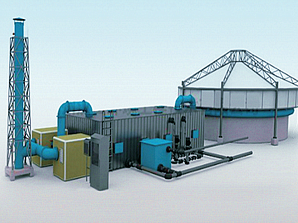 污水生物除臭设备工艺图